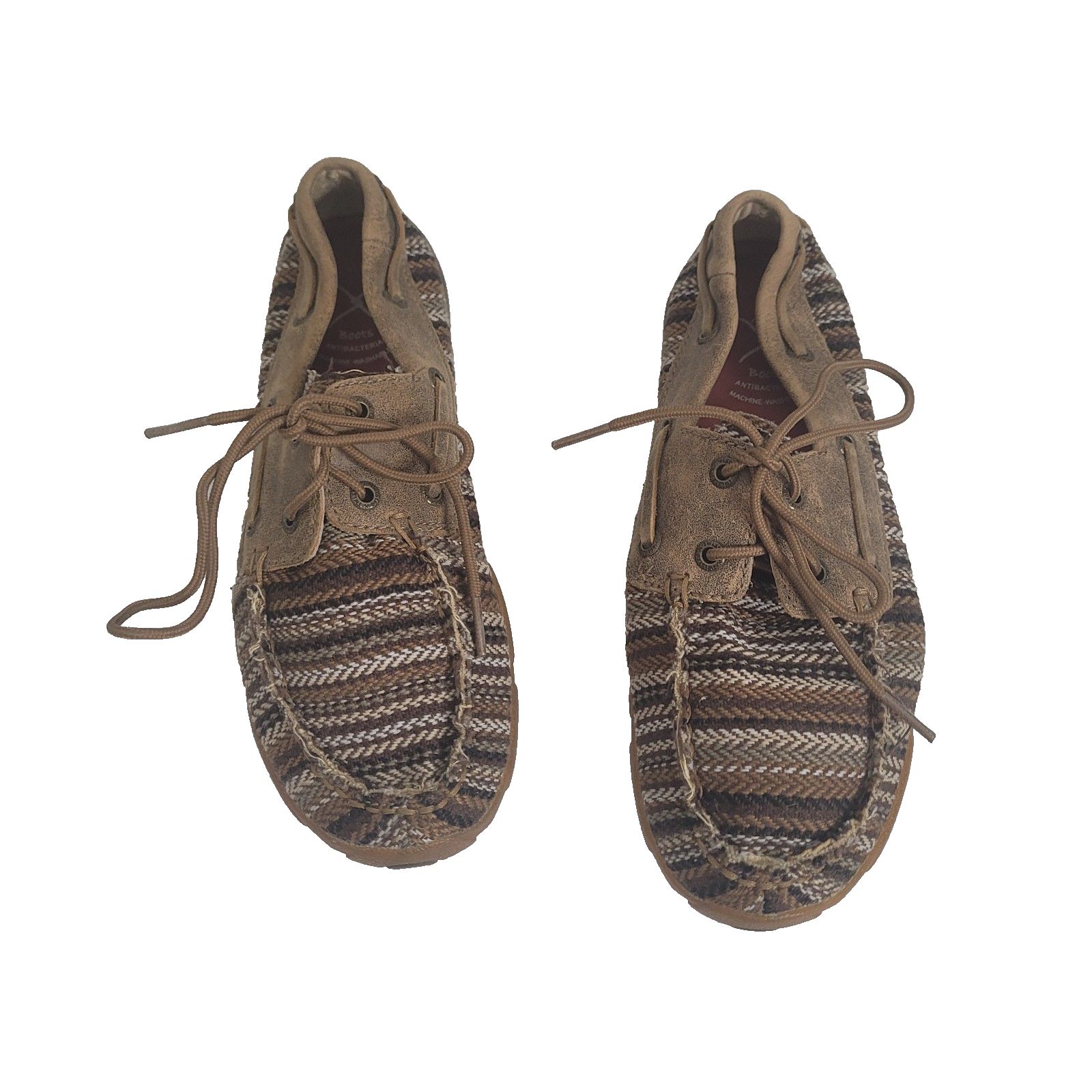 Twisted X Size 7m Boat Shoe Driving Moccasin Southwest Antibacterial Leather